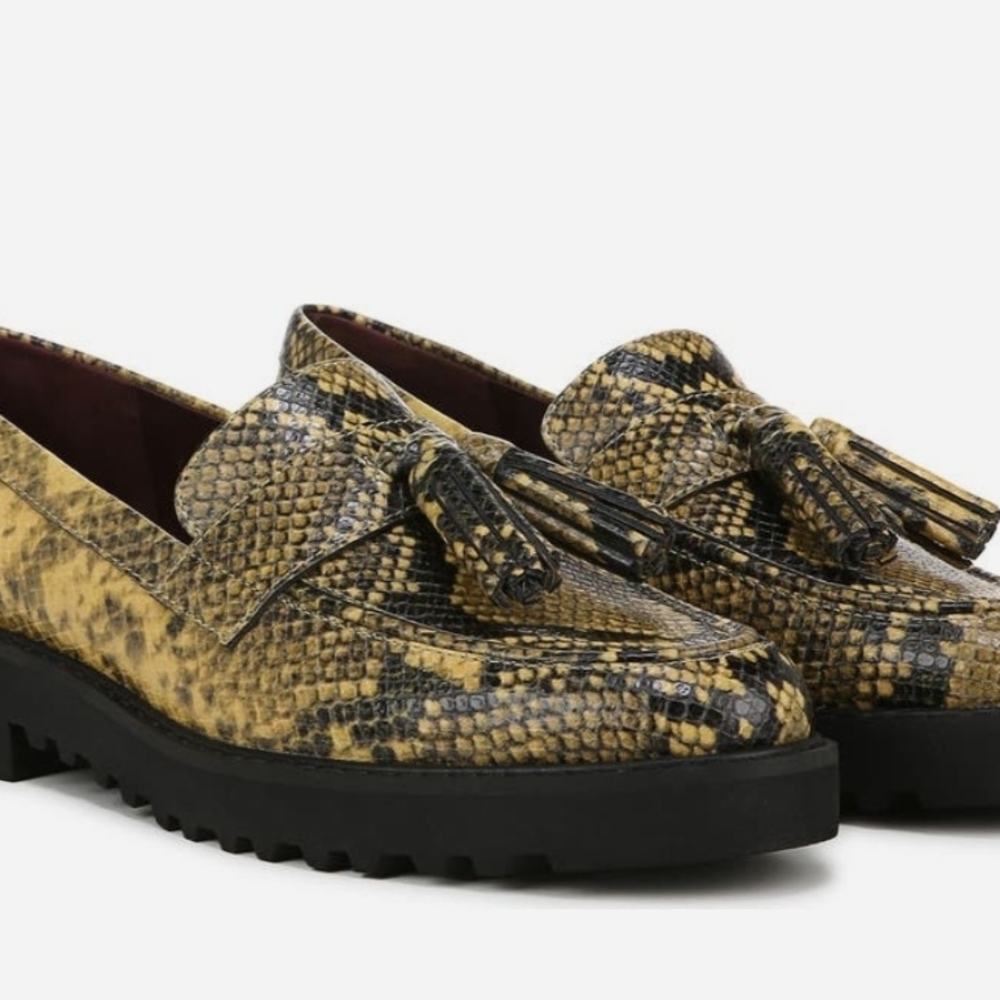 Franco Sarto Snake Print Loafers